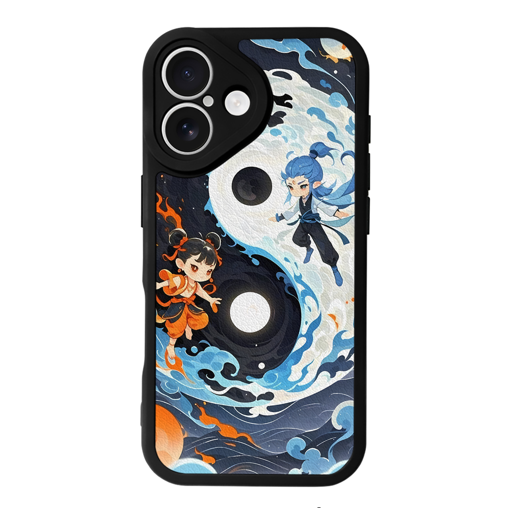 （画像用） Ne Zha 2 ナタ 魔童の大暴れ 【iPhone 16シリーズ対応】シリコンスマホケース（レザー調） 材質：シリコン
